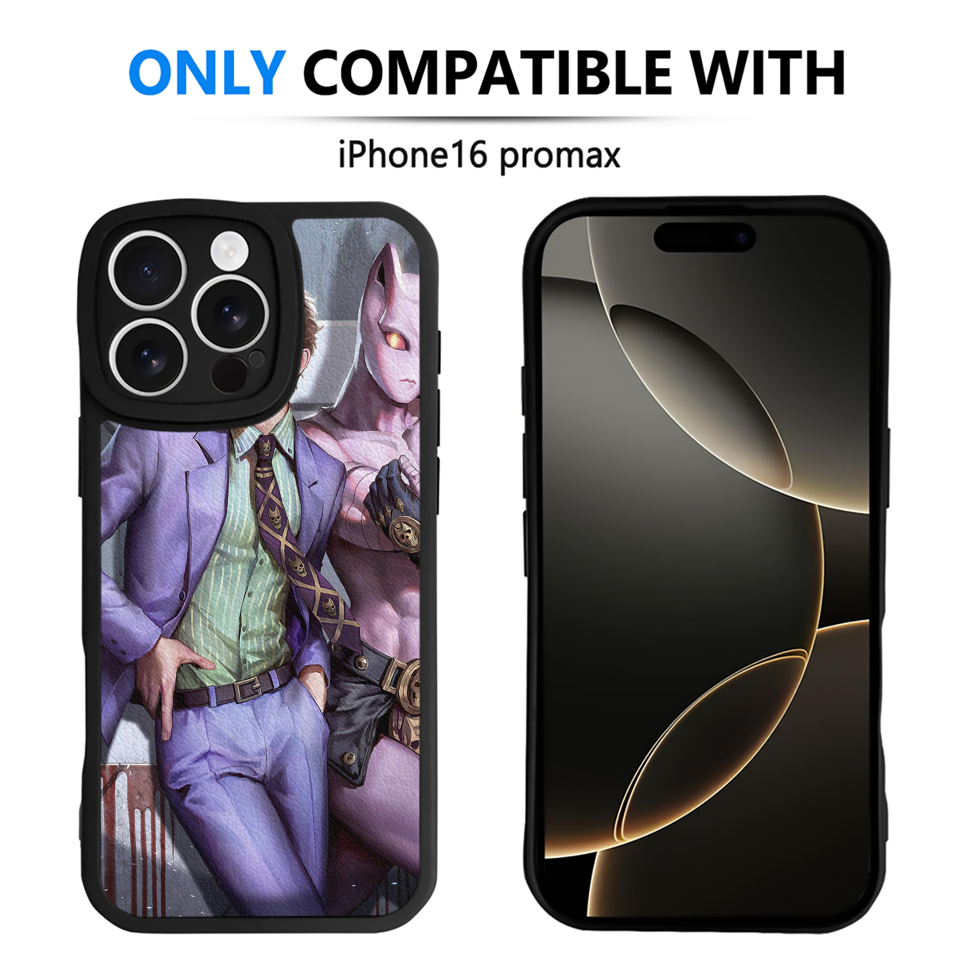 （画像用） ジョジョの奇妙な冒険 JoJo's Bizarre Adventure 【iPhone 16シリーズ対応】シリコンスマホケース（レザー調） 材質：シリコン
